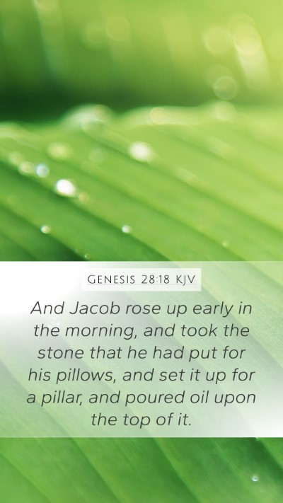 Genesis 28:18 KJV Bible Verse Image
