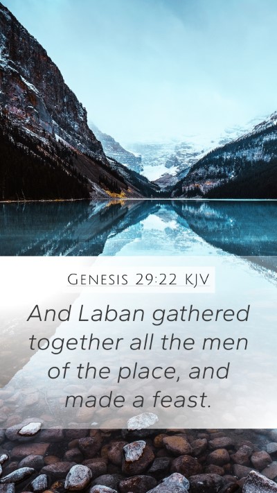 Genesis 29:22 KJV Bible Verse Image