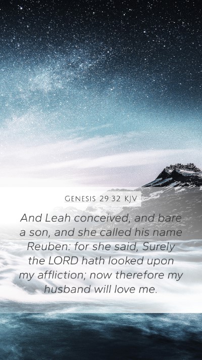 Genesis 29:32 KJV Bible Verse Image