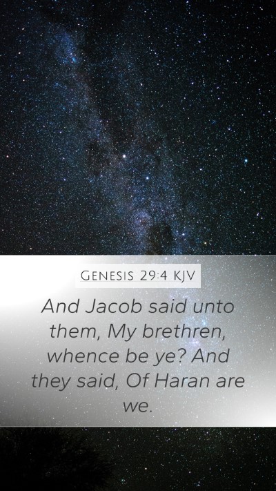 Genesis 29:4 KJV Bible Verse Image