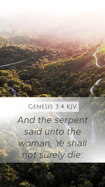 Genesis 3:4 KJV Bible Verse Image