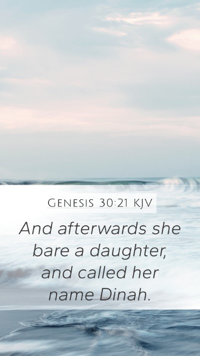 Genesis 30:21 KJV Bible Verse Image