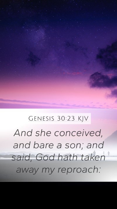 Genesis 30:23 KJV Bible Verse Image