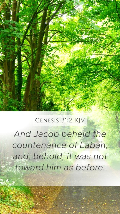 Genesis 31:2 KJV Bible Verse Image