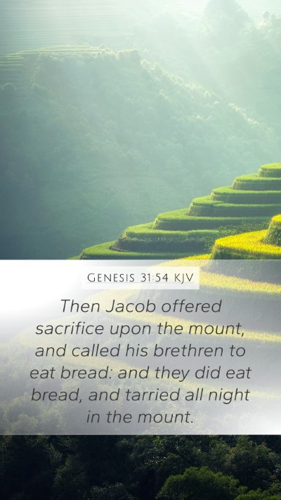 Genesis 31:54 KJV Bible Verse Image