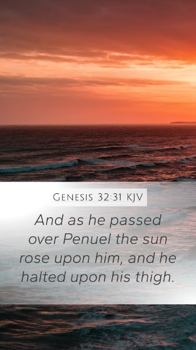 Genesis 32:31 KJV Bible Verse Image