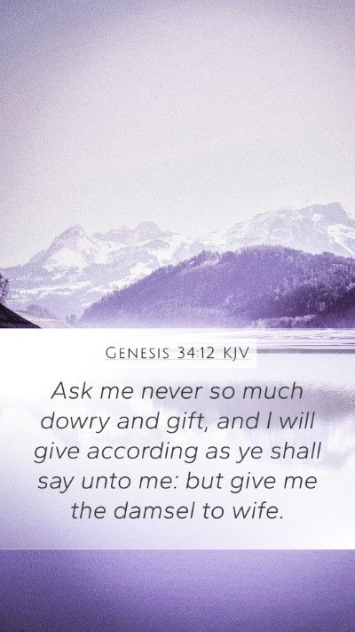 Genesis 34:12 KJV Bible Verse Image