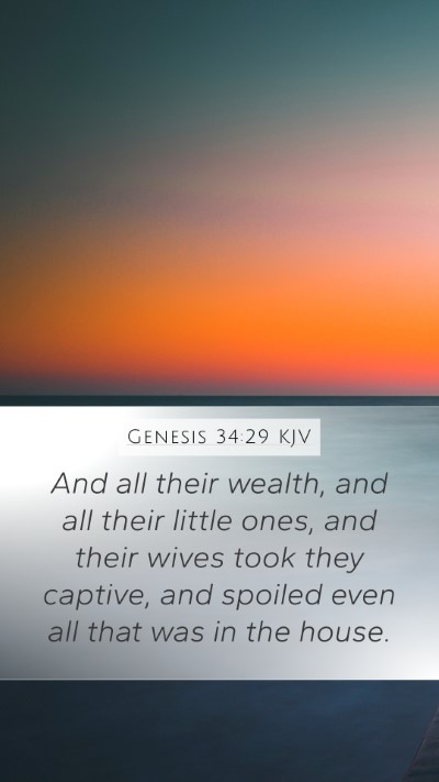 Genesis 34:29 KJV Bible Verse Image