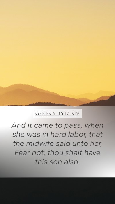 Genesis 35:17 KJV Bible Verse Image