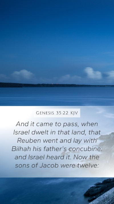 Genesis 35:22 KJV Bible Verse Image