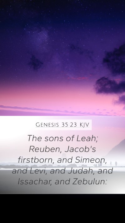 Genesis 35:23 KJV Bible Verse Image