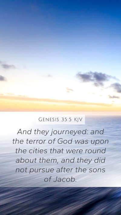 Genesis 35:5 KJV Bible Verse Image
