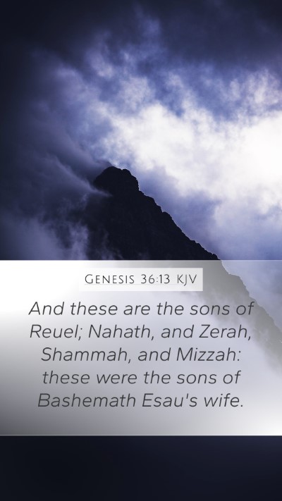 Genesis 36:13 KJV Bible Verse Image