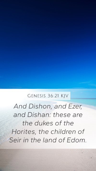Genesis 36:21 KJV Bible Verse Image