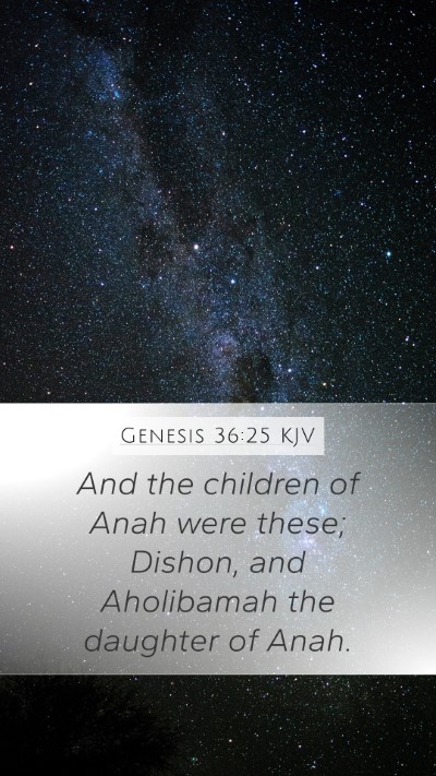 Genesis 36:25 KJV Bible Verse Image