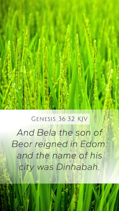 Genesis 36:32 KJV Mobile Phone Wallpaper - And Bela the son of Beor reigned in Edom: and the - Mobile Bible Verse Wallpaper