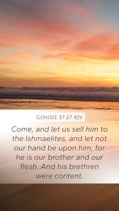 Genesis 37:27 KJV Bible Verse Image