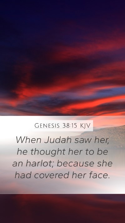 Genesis 38:15 KJV Bible Verse Image