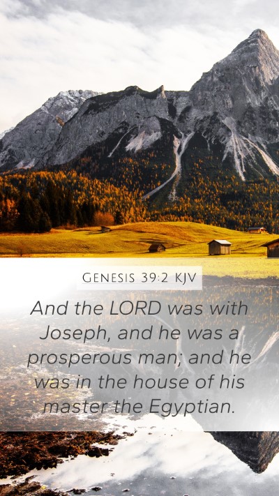 Genesis 39:2 KJV Bible Verse Image