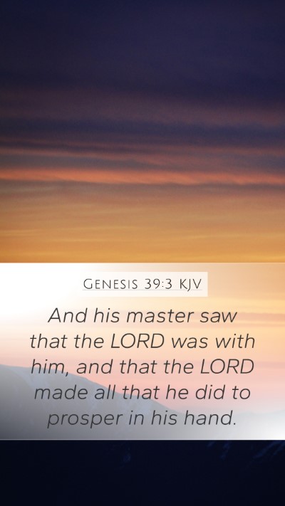 Genesis 39:3 KJV Bible Verse Image