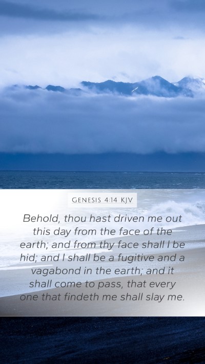 Genesis 4:14 KJV Bible Verse Image