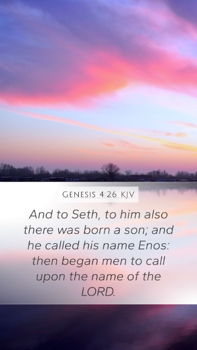 Genesis 4:26 KJV Bible Verse Image