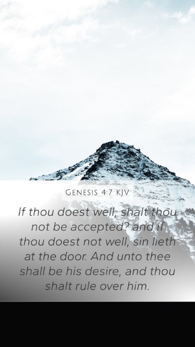 Genesis 4:7 KJV Bible Verse Image
