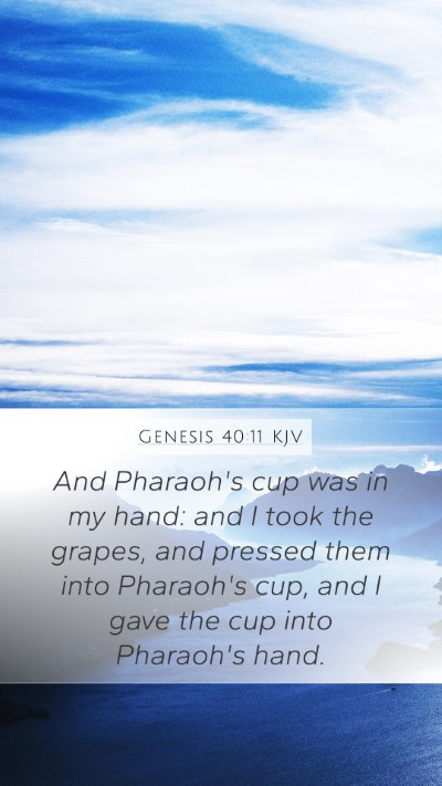 Genesis 40:11 KJV Bible Verse Image