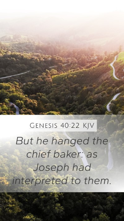 Genesis 40:22 KJV Bible Verse Image
