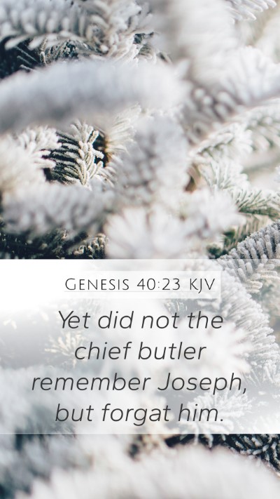 Genesis 40:23 KJV Bible Verse Image