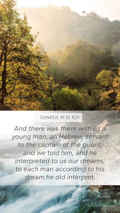 Genesis 41:12 KJV Bible Verse Image