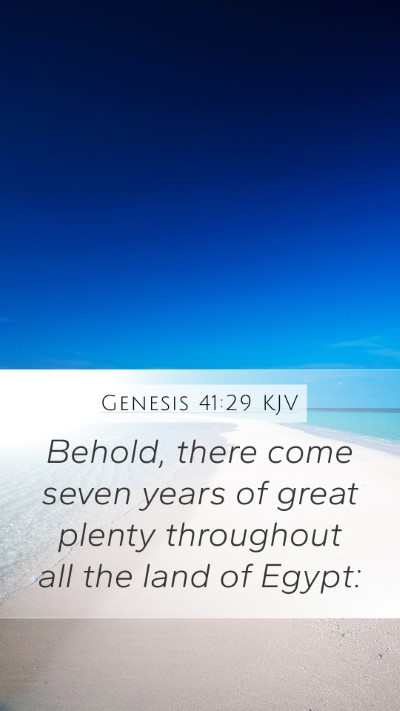 Genesis 41:29 KJV Bible Verse Image