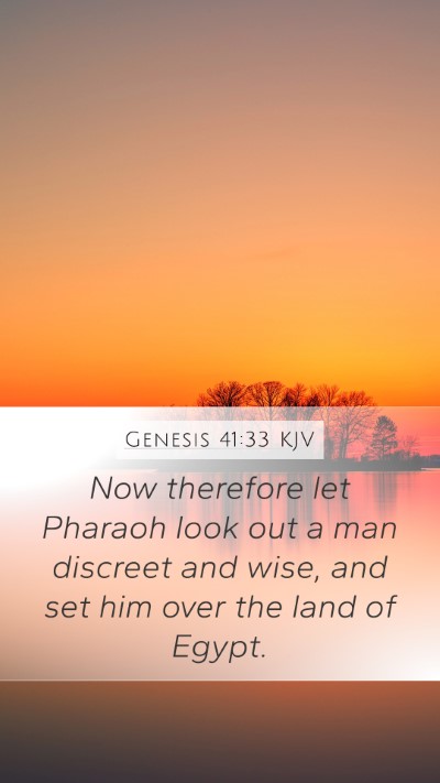 Genesis 41:33 KJV Bible Verse Image
