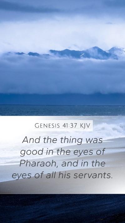 Genesis 41:37 KJV Bible Verse Image