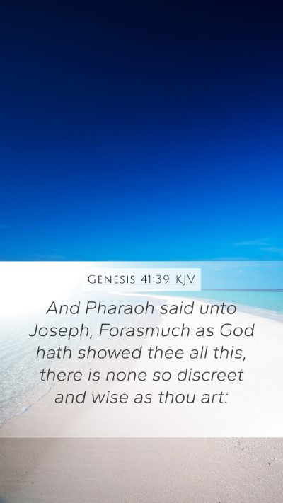 Genesis 41:39 KJV Bible Verse Image