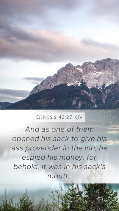 Genesis 42:27 KJV Bible Verse Image