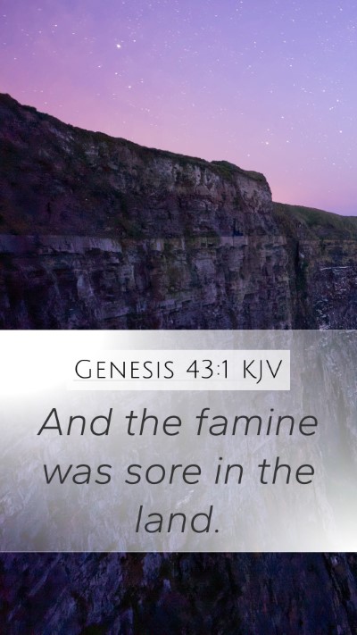 Genesis 43:1 KJV Bible Verse Image