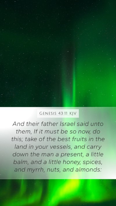 Genesis 43:11 KJV Bible Verse Image