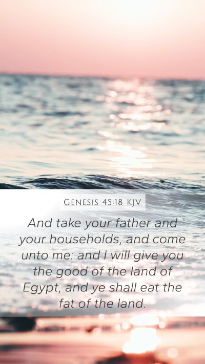 Genesis 45:18 KJV Bible Verse Image
