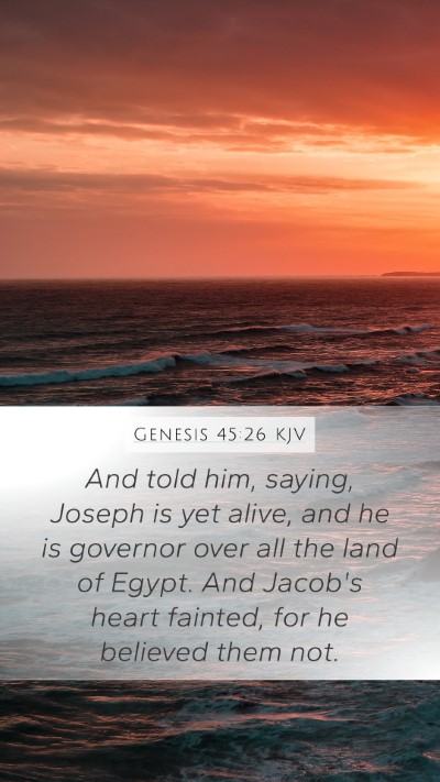 Genesis 45:26 KJV Bible Verse Image