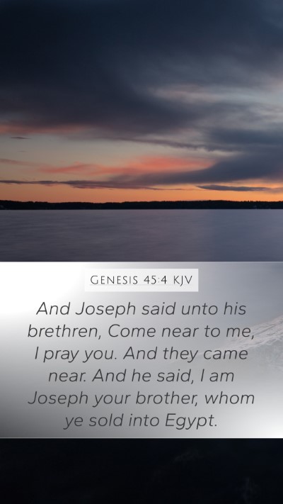 Genesis 45:4 KJV Bible Verse Image