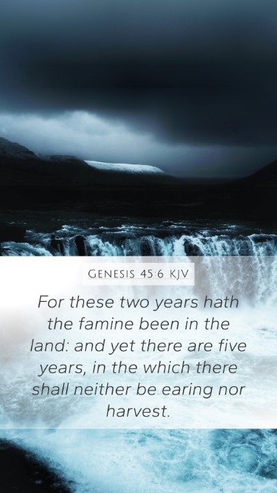 Genesis 45:6 KJV Bible Verse Image