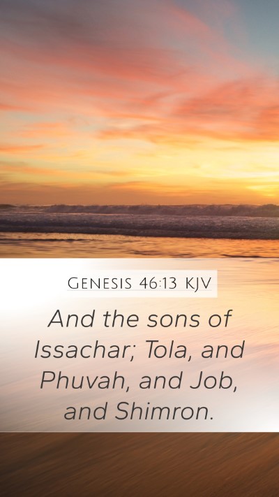 Genesis 46:13 KJV Bible Verse Image