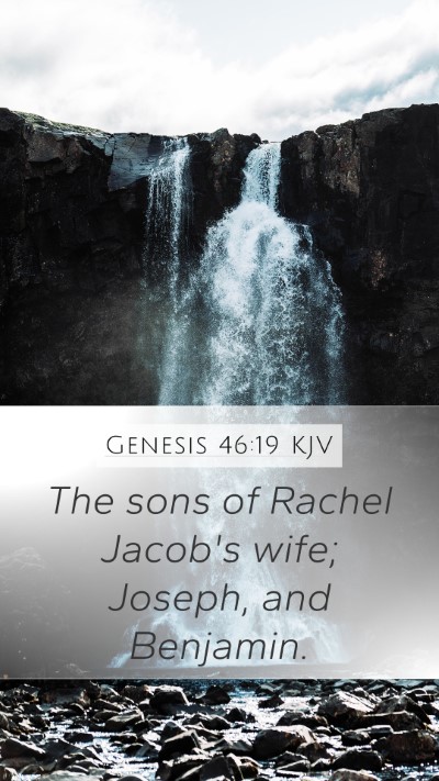 Genesis 46:19 KJV Bible Verse Image