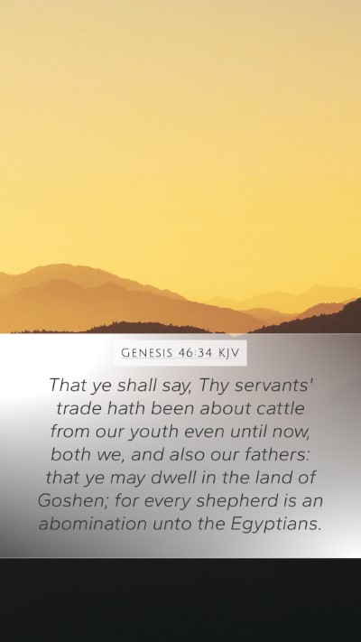 Genesis 46:34 KJV Bible Verse Image