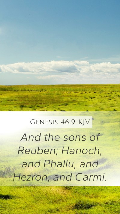 Genesis 46:9 KJV Bible Verse Image