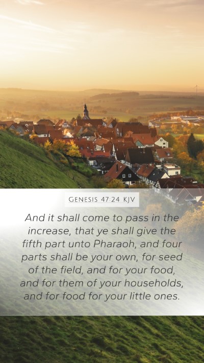 Genesis 47:24 KJV Bible Verse Image