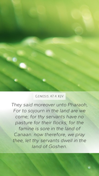 Genesis 47:4 KJV Bible Verse Image