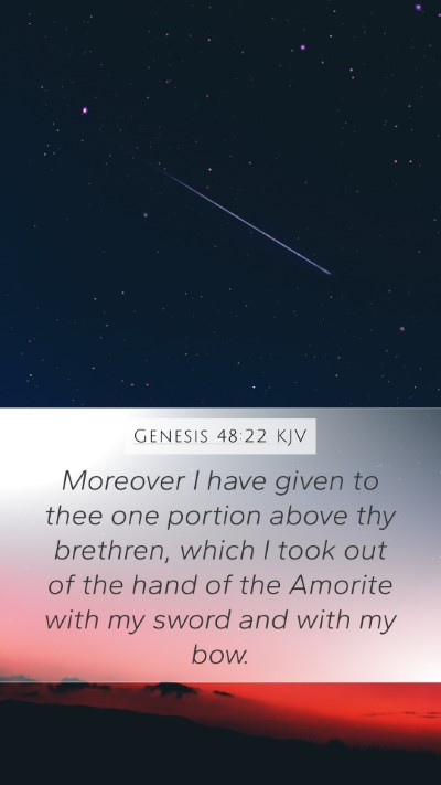 Genesis 48:22 KJV Bible Verse Image