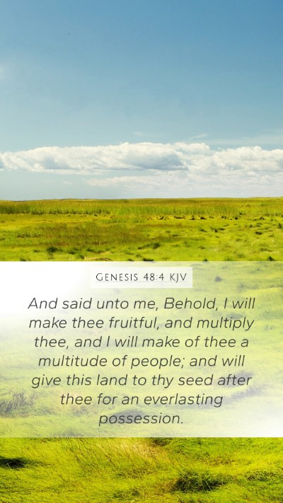 Genesis 48:4 KJV Bible Verse Image